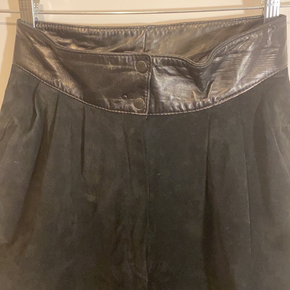 Vintage Akris Maxima Suede & Leather Party Pants - Picture 6 of 9